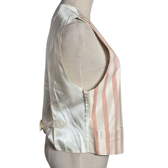 Liz Claiborne Pink & White Striped Tailored Vest - Picture 3 of 10